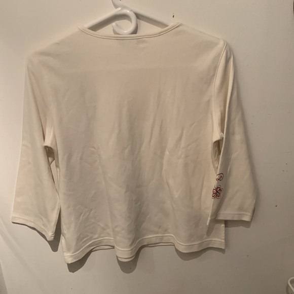 Beautiful Ornate Koret cream sweater with gorgeous embroidery 60/40 blend SZ S - Picture 7 of 7